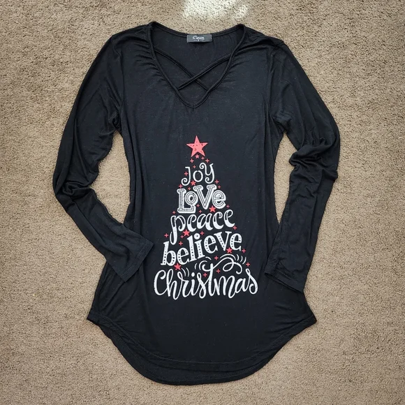 Black Christmas Top, Women's Small - Picture 6 of 11